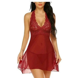 WOMENS Lace Lingerie Chemise baby doll top. Size small